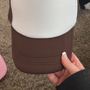 Brown and White Trucker Hat